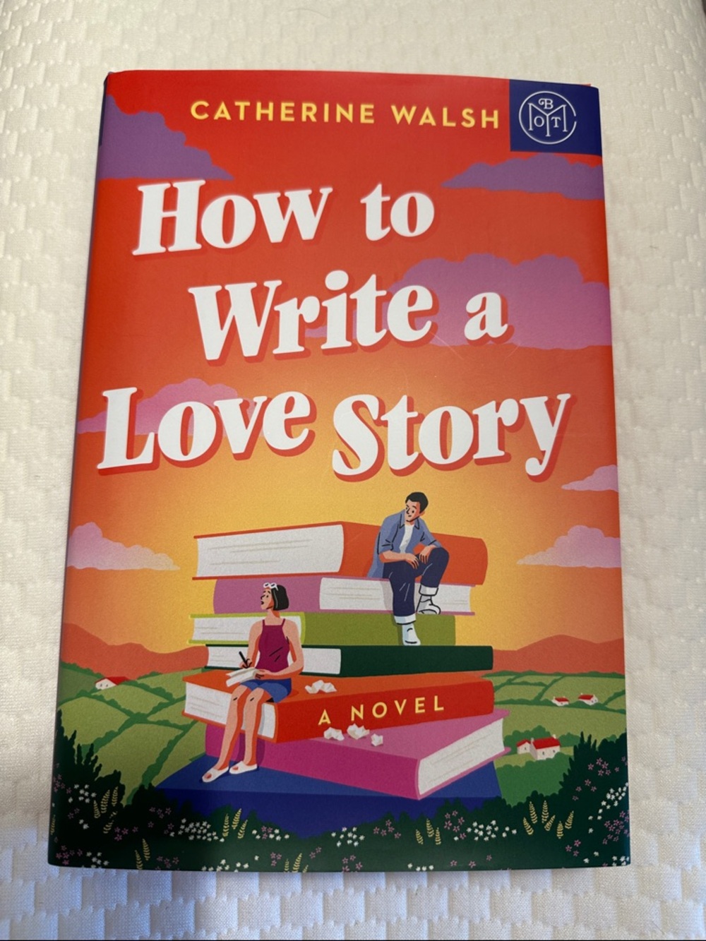 How to Write a Love Story by Catherine Walsh - Bright Orange & Pink Cover